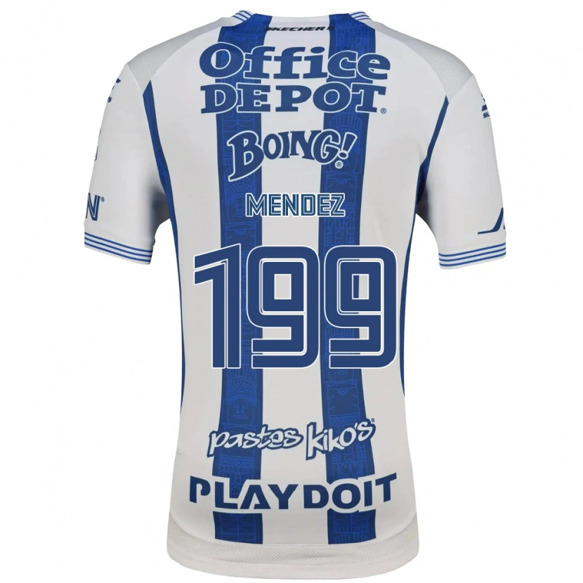Danxen Herren Daniel Méndez #199 Weiß Marineblau Heimtrikot Trikot 2026/27 T-Shirt
