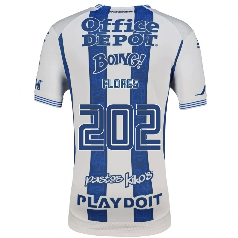 Danxen Herren Luis Flores #202 Weiß Marineblau Heimtrikot Trikot 2026/27 T-Shirt