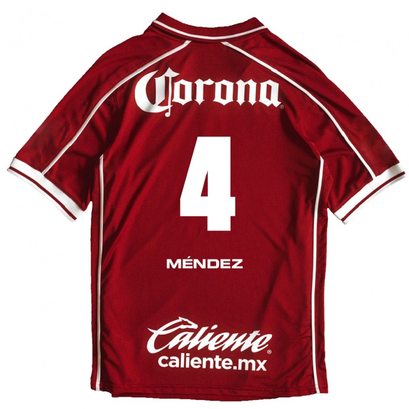 Danxen Herren Bruno Méndez #4 Weiß Rot Heimtrikot Trikot 2026/27 T-Shirt