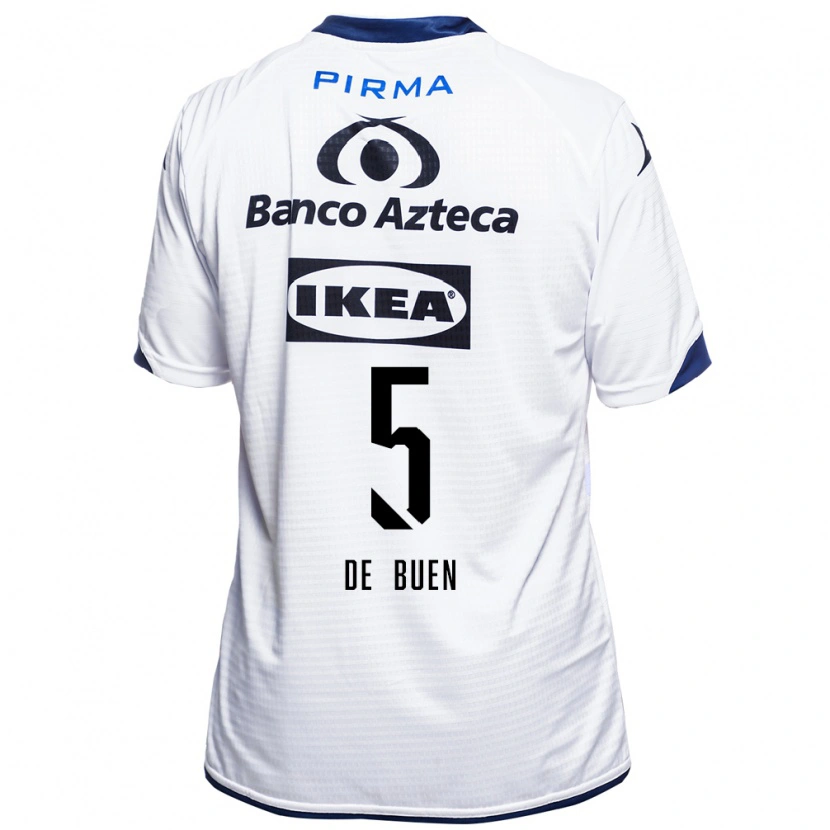 Danxen Herren Diego De Buen #5 Weiß Schwarz Blau Heimtrikot Trikot 2026/27 T-Shirt