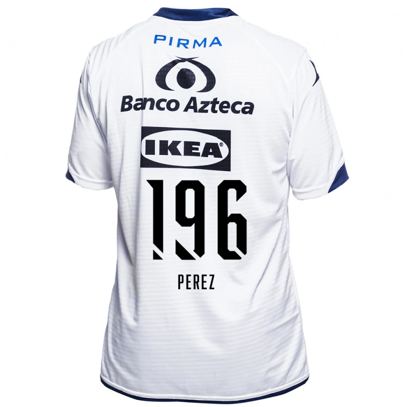 Danxen Herren Arez Pérez #196 Weiß Schwarz Blau Heimtrikot Trikot 2026/27 T-Shirt