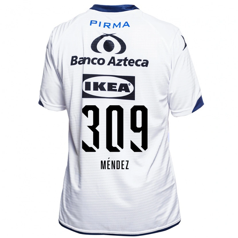 Danxen Herren Kevin Méndez #309 Weiß Schwarz Blau Heimtrikot Trikot 2026/27 T-Shirt