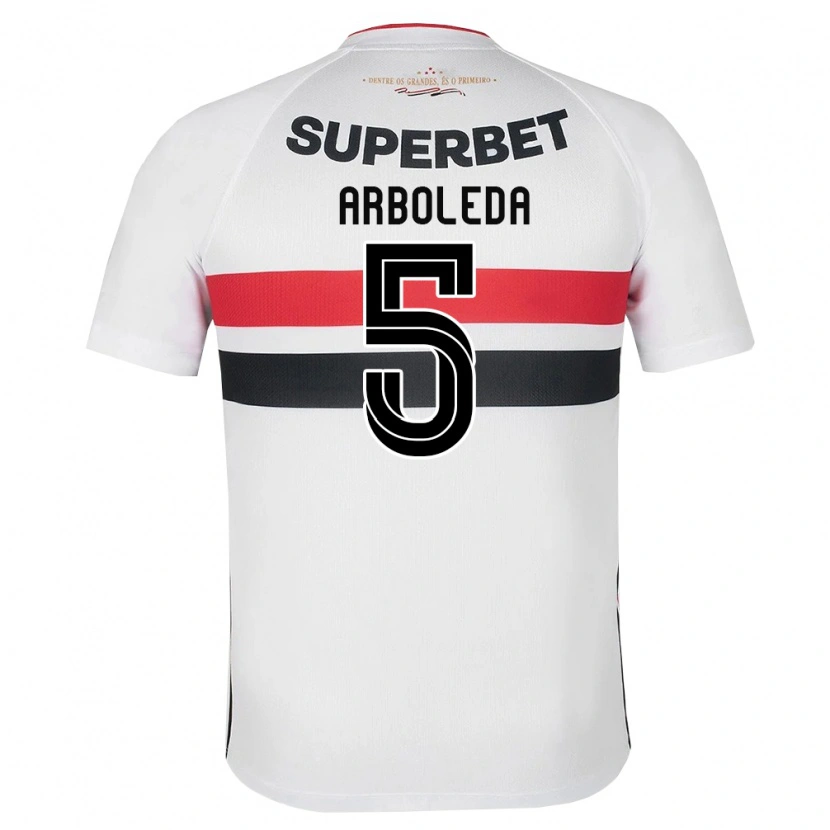 Danxen Herren Robert Arboleda #5 Weiß Rot Schwarz Heimtrikot Trikot 2026/27 T-Shirt