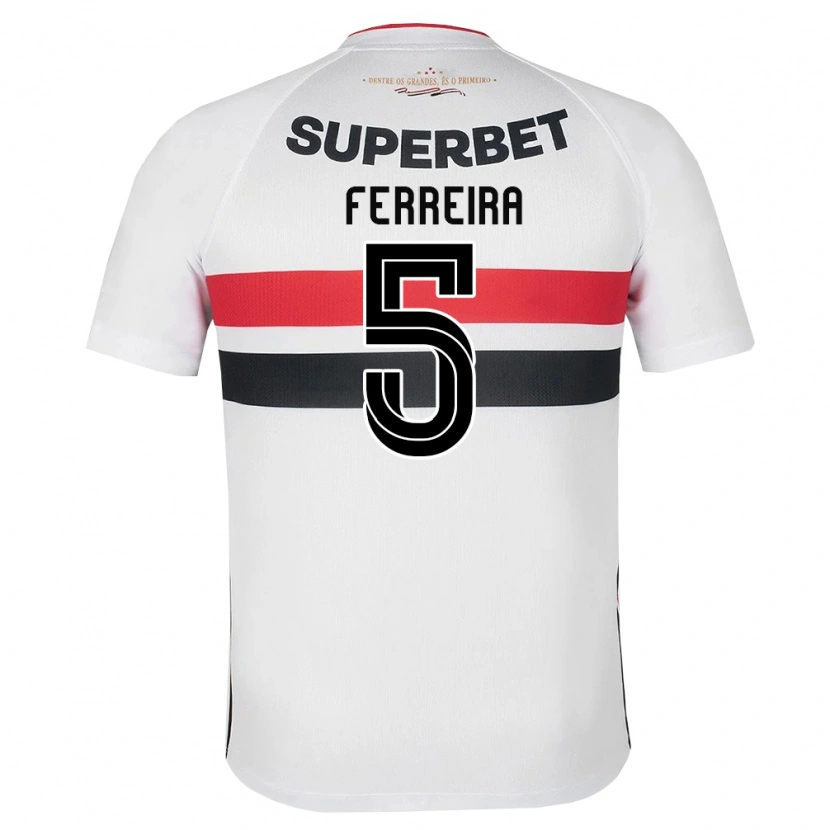 Danxen Herren Matheus Ferreira #5 Weiß Rot Schwarz Heimtrikot Trikot 2026/27 T-Shirt