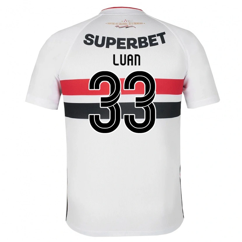 Danxen Herren Luan Vinicius Da Silva Santos #33 Weiß Rot Schwarz Heimtrikot Trikot 2026/27 T-Shirt