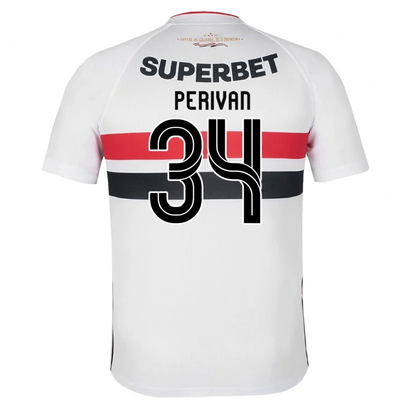 Danxen Herren Perivan Dos Santos #34 Weiß Rot Schwarz Heimtrikot Trikot 2026/27 T-Shirt