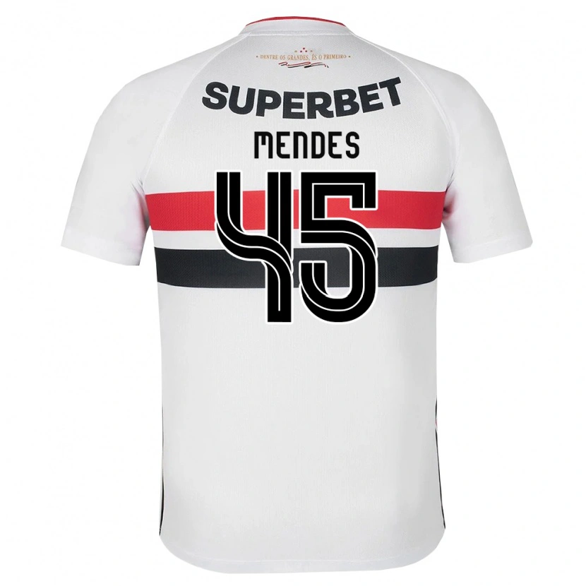 Danxen Herren Nathan Mendes #45 Weiß Rot Schwarz Heimtrikot Trikot 2026/27 T-Shirt