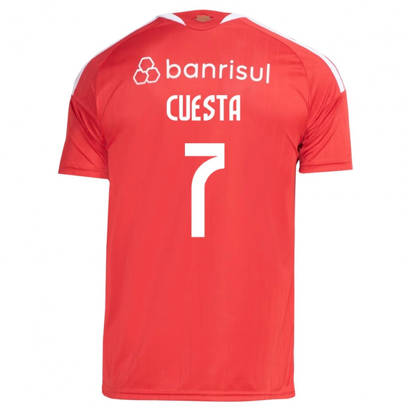 Danxen Herren Juan Manuel Cuesta #7 Rot Weiß Heimtrikot Trikot 2026/27 T-Shirt