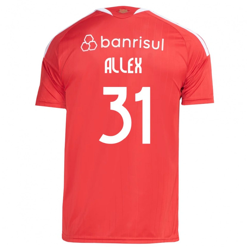Danxen Herren Allex Rodrigues Pereira Da Silva #31 Rot Weiß Heimtrikot Trikot 2026/27 T-Shirt