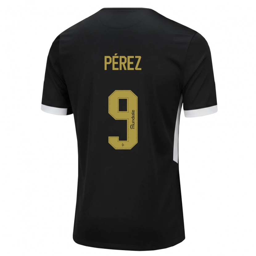 Danxen Herren Diego Pérez #9 Schwarz Weiß Gelb Heimtrikot Trikot 2026/27 T-Shirt