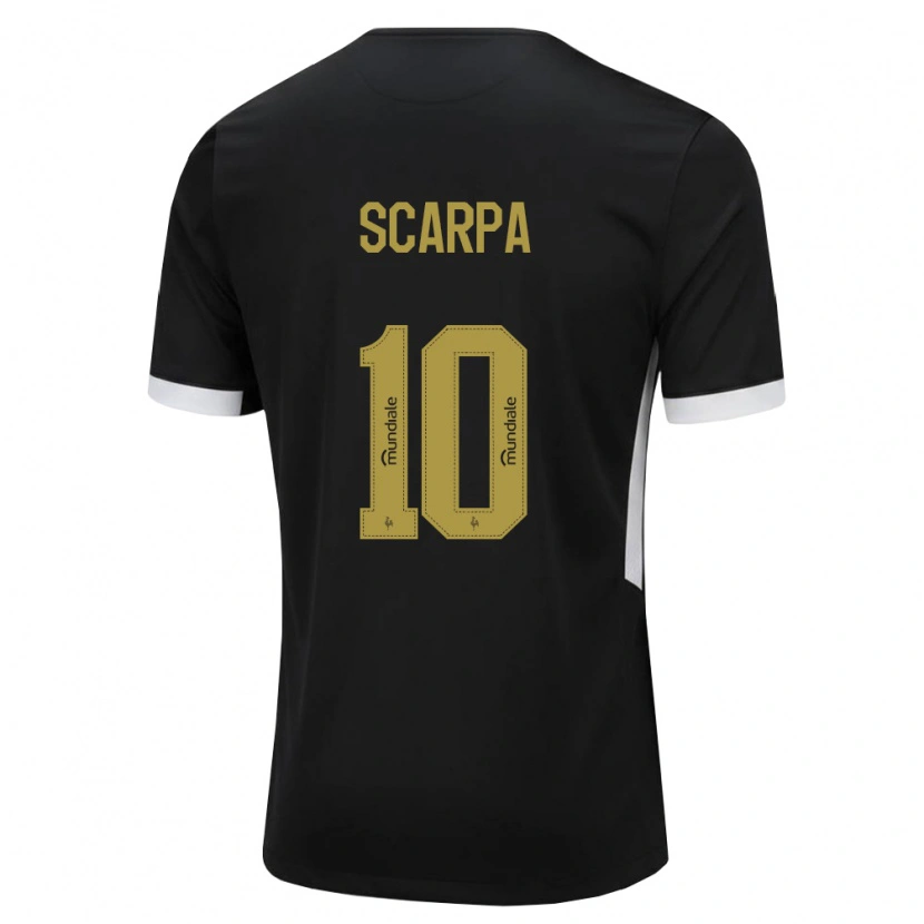 Danxen Herren Gustavo Scarpa #10 Schwarz Weiß Gelb Heimtrikot Trikot 2026/27 T-Shirt
