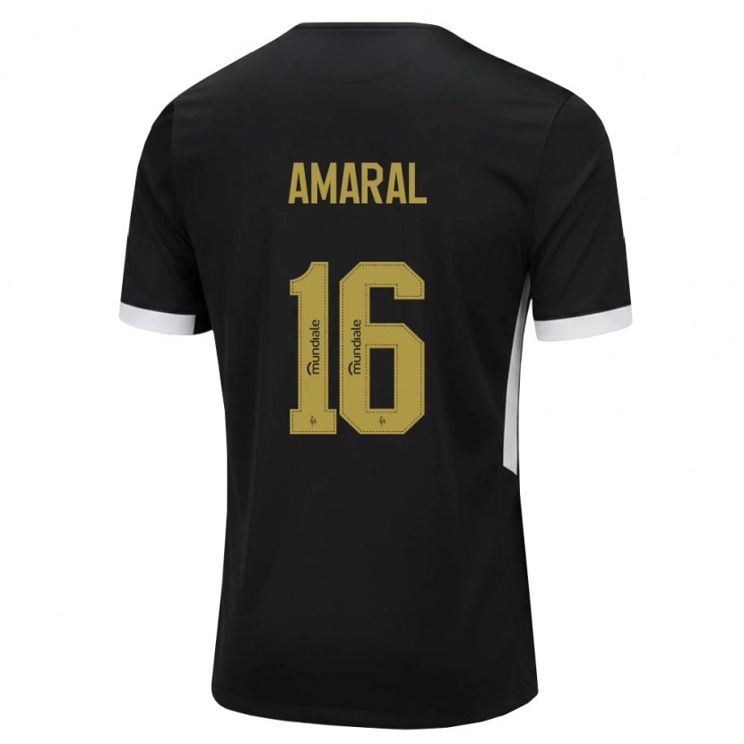 Danxen Herren Enzo Amaral #16 Schwarz Weiß Gelb Heimtrikot Trikot 2026/27 T-Shirt