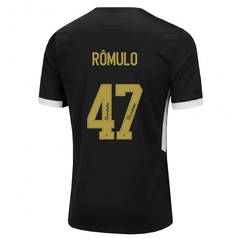 Danxen Herren Rômulo Helberte Pereira Júnior #47 Schwarz Weiß Gelb Heimtrikot Trikot 2026/27 T-Shirt