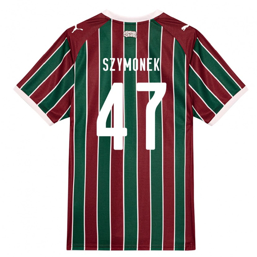Danxen Herren Fábio Szymonek #47 Grün Burgund Weiß Heimtrikot Trikot 2026/27 T-Shirt