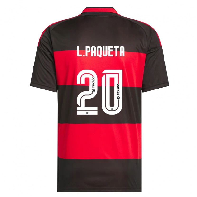 Danxen Herren Lucas Paquetá #20 Rot Schwarz Weiß Heimtrikot Trikot 2026/27 T-Shirt