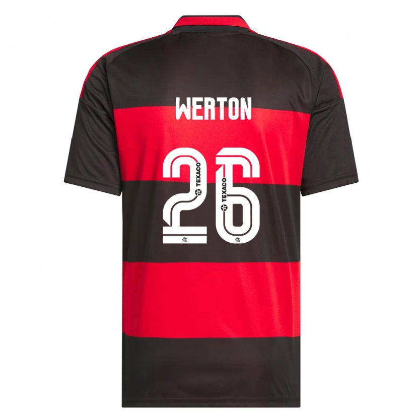 Danxen Herren Werton #26 Rot Schwarz Weiß Heimtrikot Trikot 2026/27 T-Shirt
