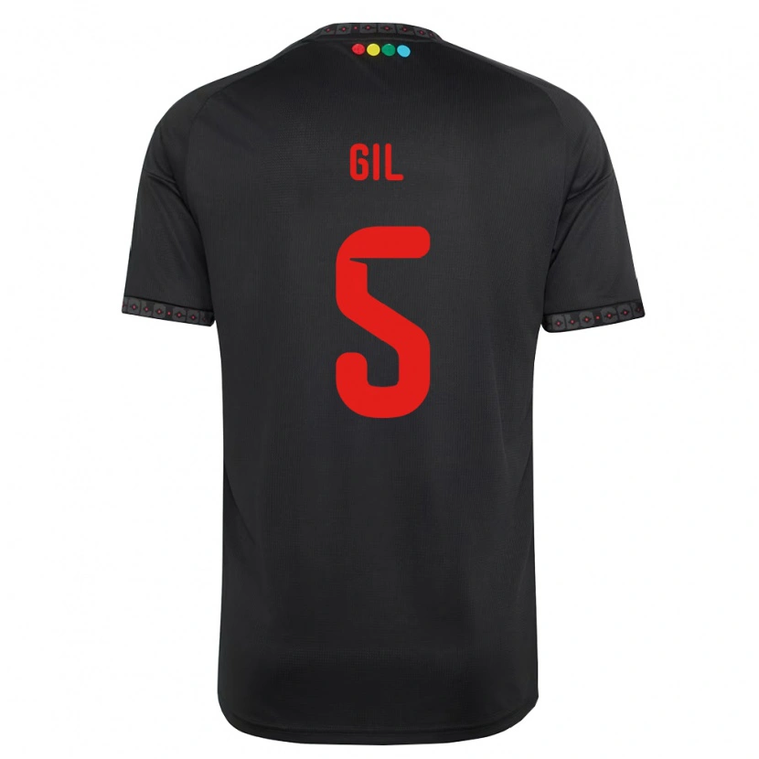 Danxen Herren Leonardo Gil #5 Schwarz Rot Auswärtstrikot Trikot 2026/27 T-Shirt