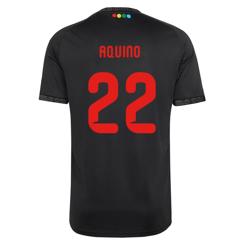 Danxen Herren Claudio Aquino #22 Schwarz Rot Auswärtstrikot Trikot 2026/27 T-Shirt