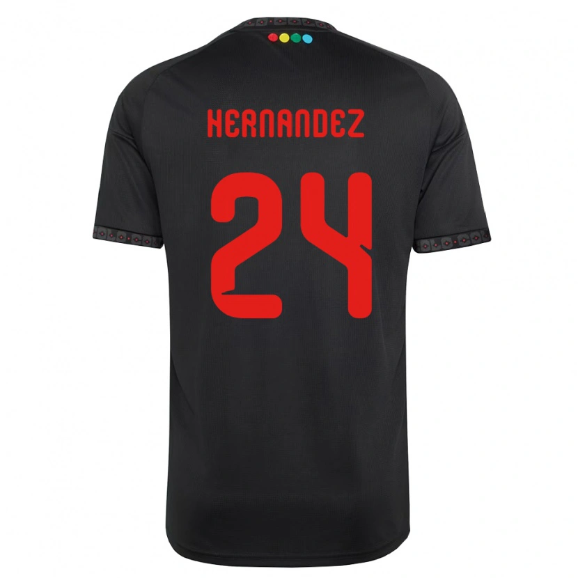 Danxen Herren Leandro Hernández #24 Schwarz Rot Auswärtstrikot Trikot 2026/27 T-Shirt