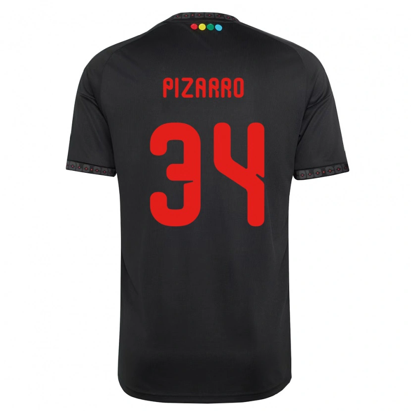 Danxen Herren Vicente Pizarro #34 Schwarz Rot Auswärtstrikot Trikot 2026/27 T-Shirt