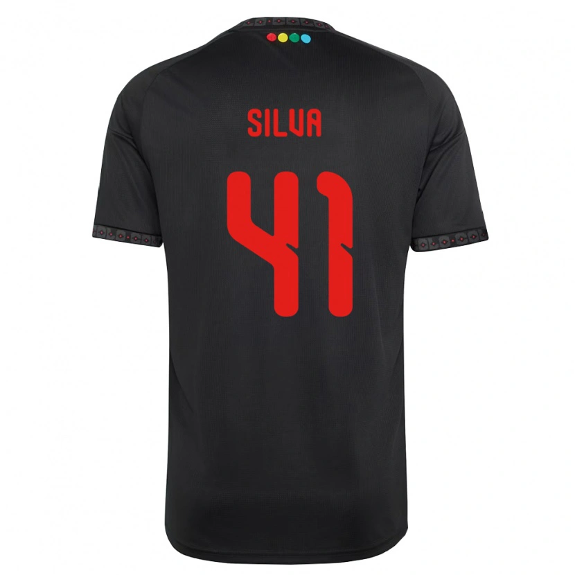 Danxen Herren Bastián Silva #41 Schwarz Rot Auswärtstrikot Trikot 2026/27 T-Shirt