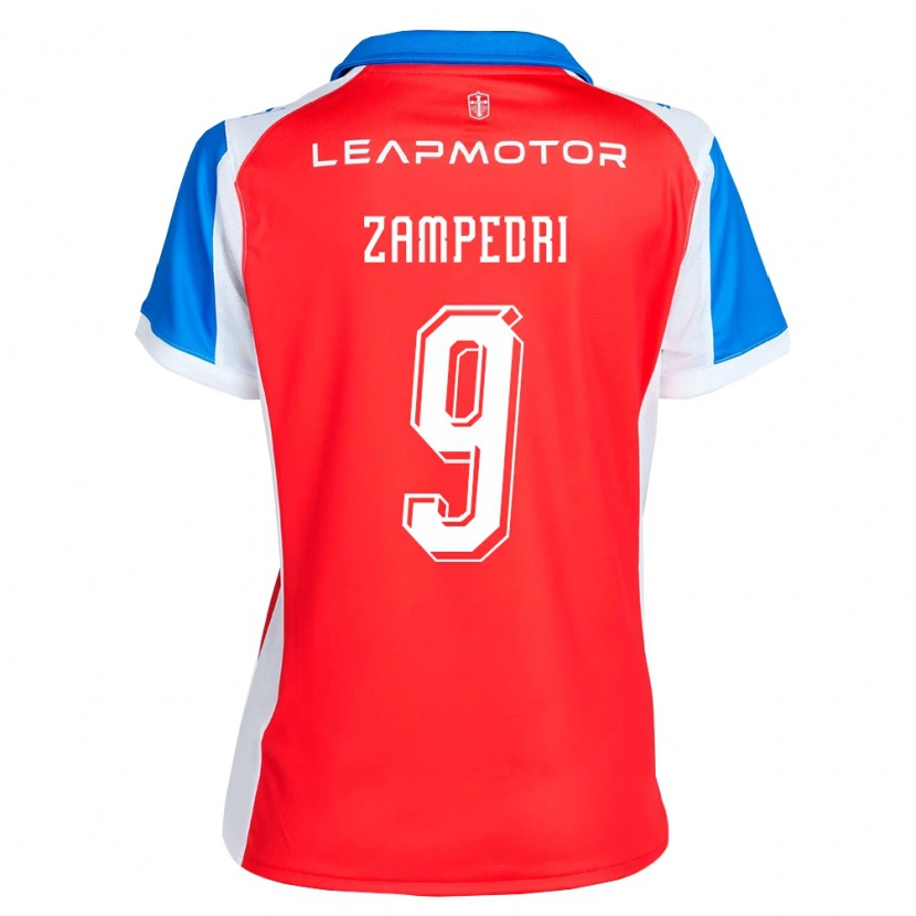 Danxen Herren Fernando Zampedri #9 Rot Blau Auswärtstrikot Trikot 2026/27 T-Shirt