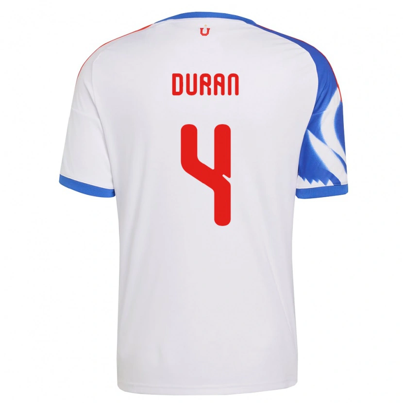 Danxen Herren Ignacia Durán #4 Weiß Marineblau Auswärtstrikot Trikot 2026/27 T-Shirt