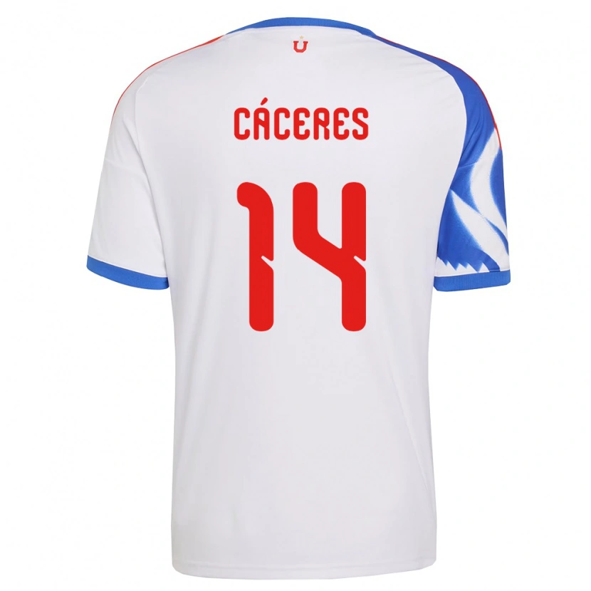 Danxen Herren Franco Cáceres #14 Weiß Marineblau Auswärtstrikot Trikot 2026/27 T-Shirt