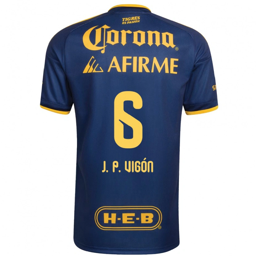 Danxen Herren Juan Pablo Vigón #6 Königsblau Gelb Auswärtstrikot Trikot 2026/27 T-Shirt