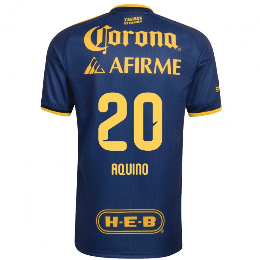 Danxen Herren Javier Aquino #20 Königsblau Gelb Auswärtstrikot Trikot 2026/27 T-Shirt