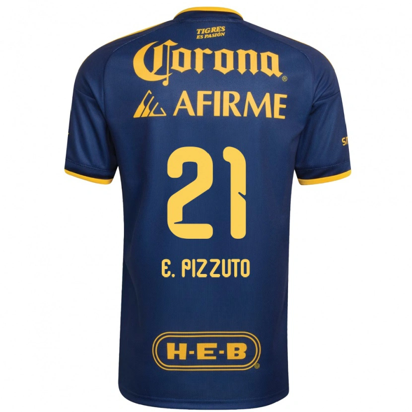 Danxen Herren Eugenio Pizzuto #21 Königsblau Gelb Auswärtstrikot Trikot 2026/27 T-Shirt