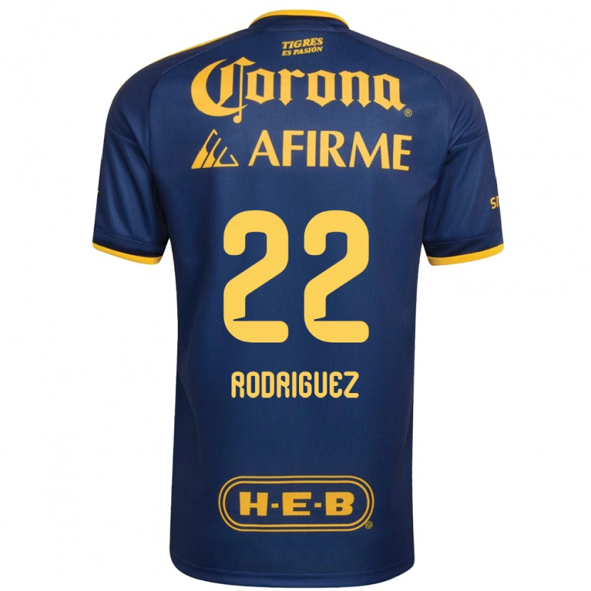Danxen Herren Anika Rodriguez #22 Königsblau Gelb Auswärtstrikot Trikot 2026/27 T-Shirt