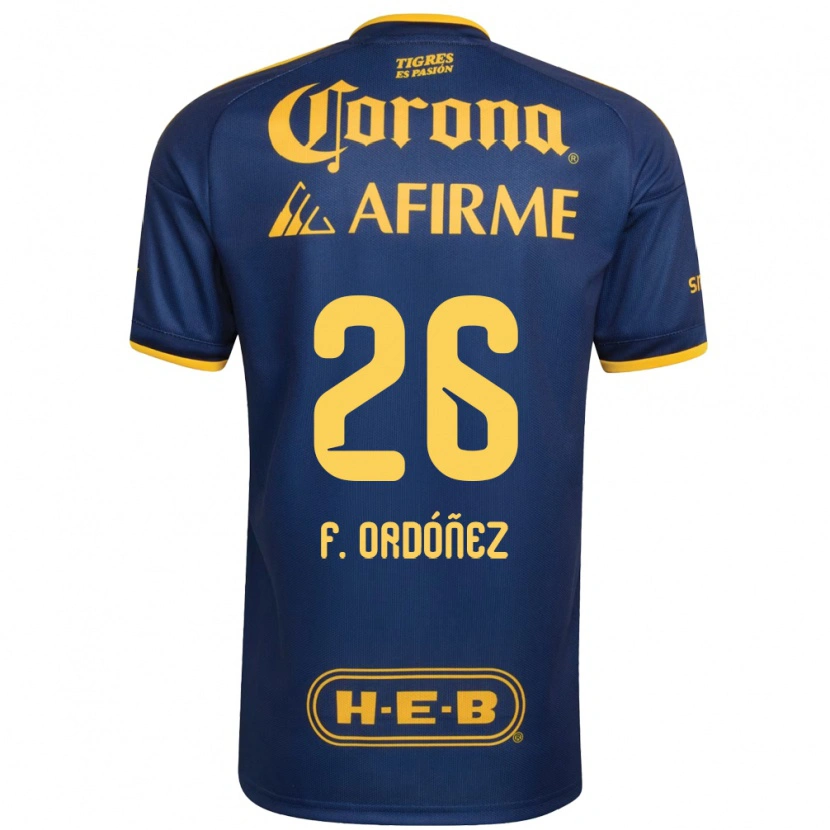 Danxen Herren Fernando Ordóñez #26 Königsblau Gelb Auswärtstrikot Trikot 2026/27 T-Shirt