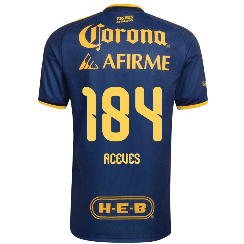 Danxen Herren Israel Aceves #184 Königsblau Gelb Auswärtstrikot Trikot 2026/27 T-Shirt