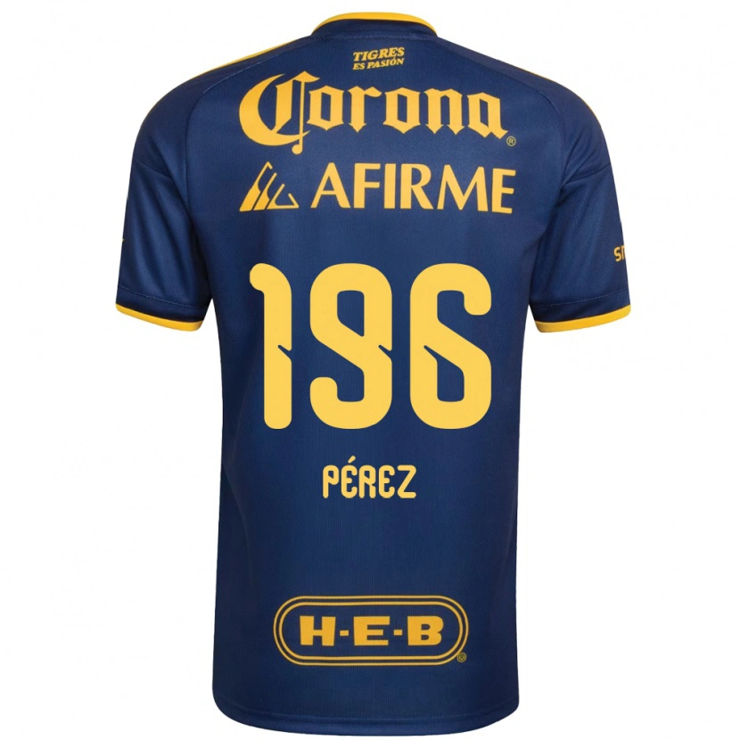 Danxen Herren Axel Pérez #196 Königsblau Gelb Auswärtstrikot Trikot 2026/27 T-Shirt