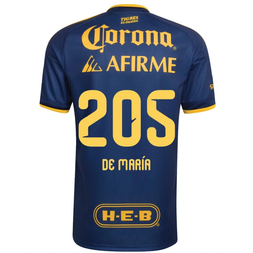 Danxen Herren Antonio De María Y Campos #205 Königsblau Gelb Auswärtstrikot Trikot 2026/27 T-Shirt