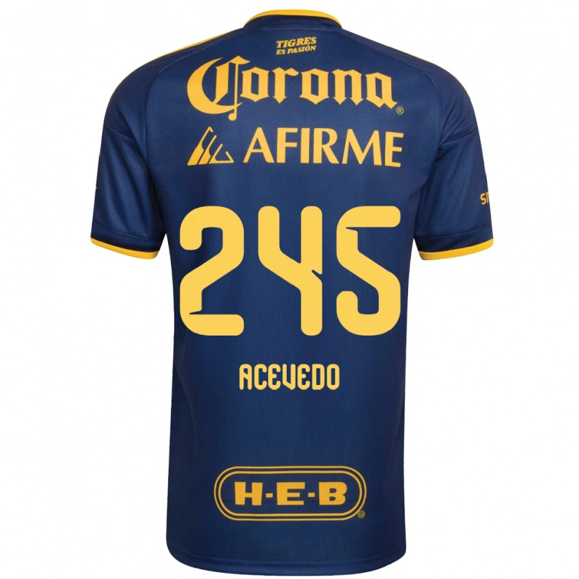 Danxen Herren Kevin Acevedo #245 Königsblau Gelb Auswärtstrikot Trikot 2026/27 T-Shirt