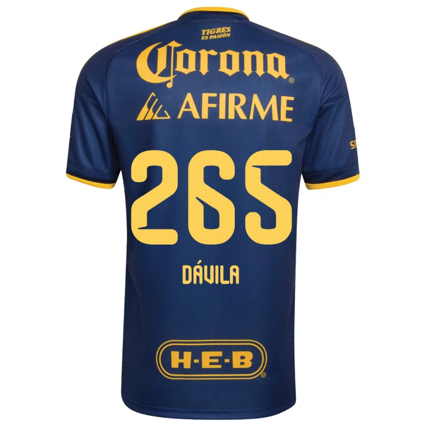 Danxen Herren Emiliano Dávila #265 Königsblau Gelb Auswärtstrikot Trikot 2026/27 T-Shirt