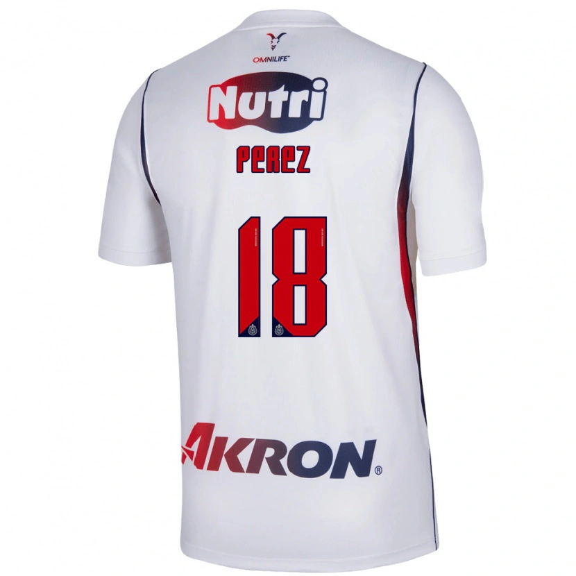 Danxen Herren Jonathan Pérez #18 Rot Weiß Marineblau Auswärtstrikot Trikot 2026/27 T-Shirt