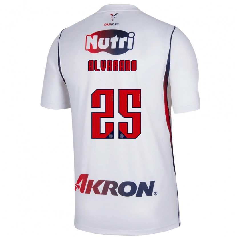 Danxen Herren Roberto Alvarado #25 Rot Weiß Marineblau Auswärtstrikot Trikot 2026/27 T-Shirt