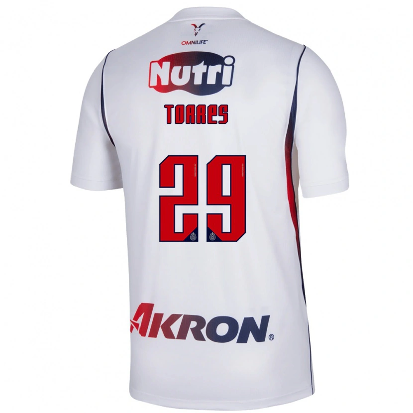 Danxen Herren Alan Torres #29 Rot Weiß Marineblau Auswärtstrikot Trikot 2026/27 T-Shirt