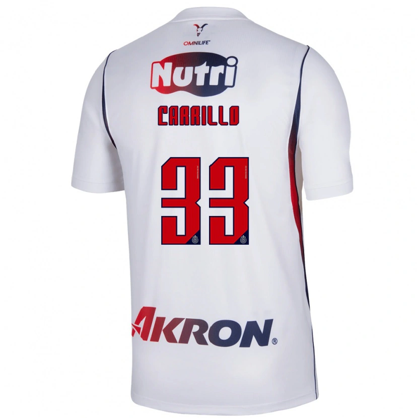Danxen Herren Jordán Carrillo #33 Rot Weiß Marineblau Auswärtstrikot Trikot 2026/27 T-Shirt