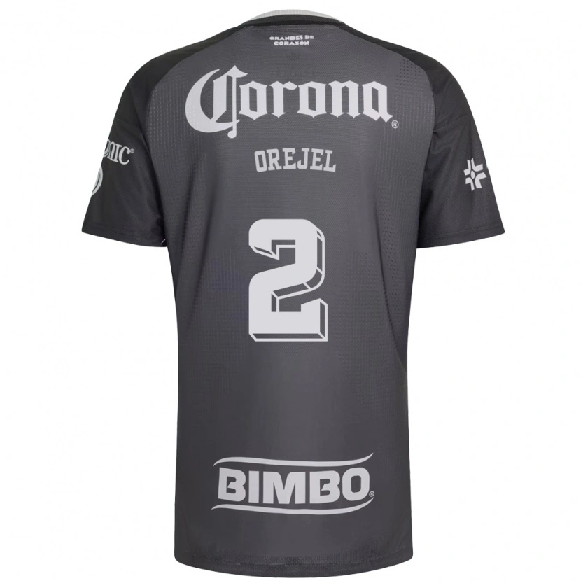 Danxen Herren Jocelyn Orejel #2 Grau Weiß Schwarz Auswärtstrikot Trikot 2026/27 T-Shirt