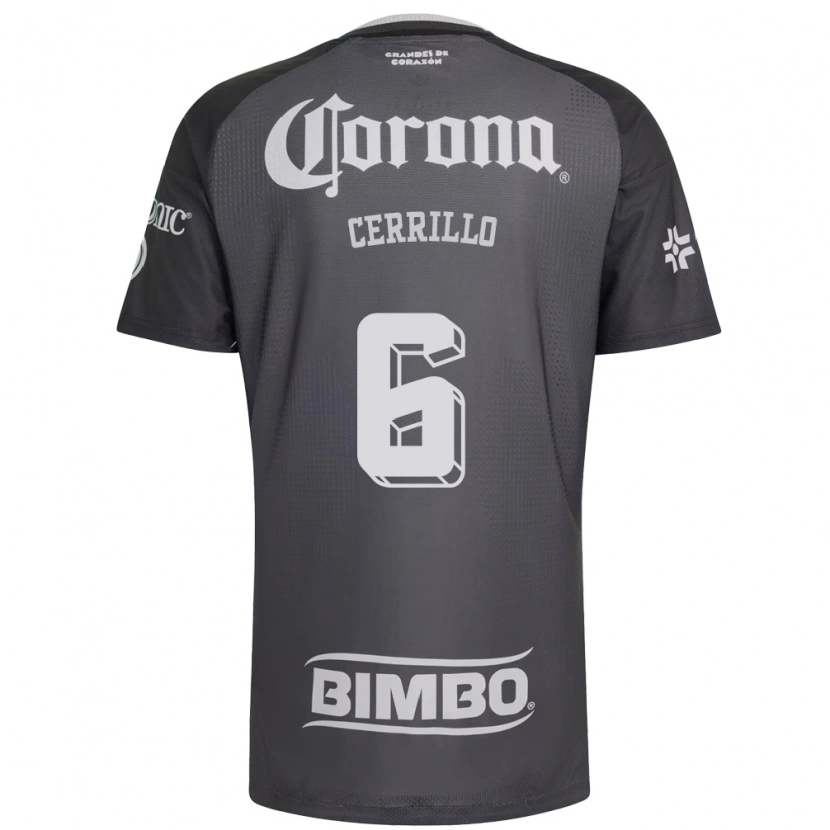 Danxen Herren Edwin Cerrillo #6 Grau Weiß Schwarz Auswärtstrikot Trikot 2026/27 T-Shirt