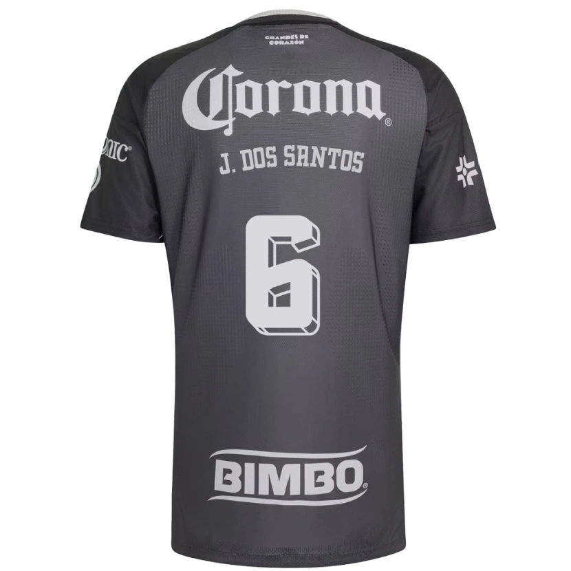Danxen Herren Jonathan Dos Santos #6 Grau Weiß Schwarz Auswärtstrikot Trikot 2026/27 T-Shirt
