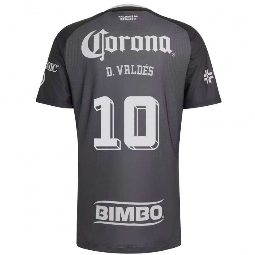 Danxen Herren Diego Valdes #10 Grau Weiß Schwarz Auswärtstrikot Trikot 2026/27 T-Shirt
