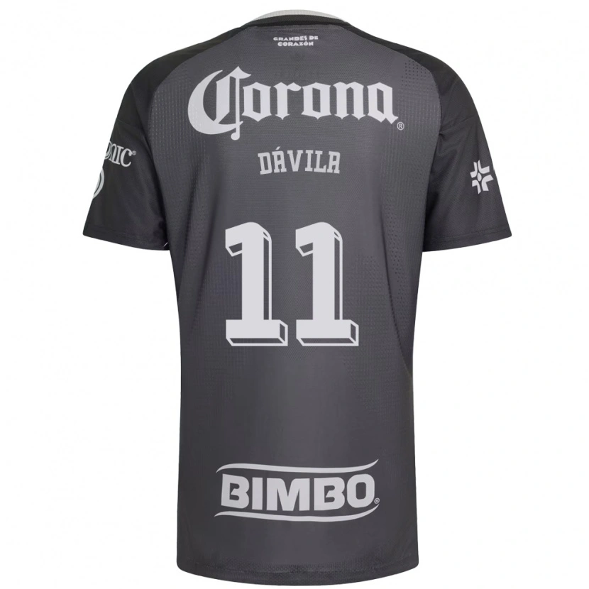 Danxen Herren Víctor Dávila #11 Grau Weiß Schwarz Auswärtstrikot Trikot 2026/27 T-Shirt