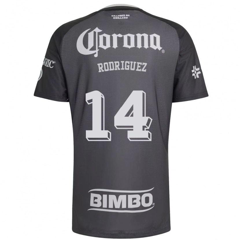 Danxen Herren Monica Rodriguez #14 Grau Weiß Schwarz Auswärtstrikot Trikot 2026/27 T-Shirt