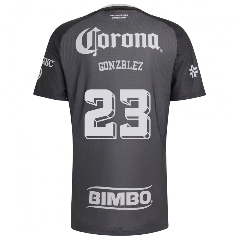 Danxen Herren Itzel Gonzalez #23 Grau Weiß Schwarz Auswärtstrikot Trikot 2026/27 T-Shirt