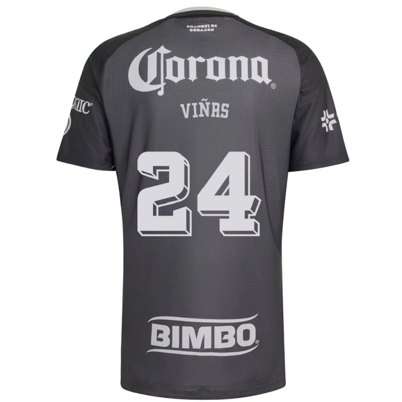 Danxen Herren Federico Viñas #24 Grau Weiß Schwarz Auswärtstrikot Trikot 2026/27 T-Shirt